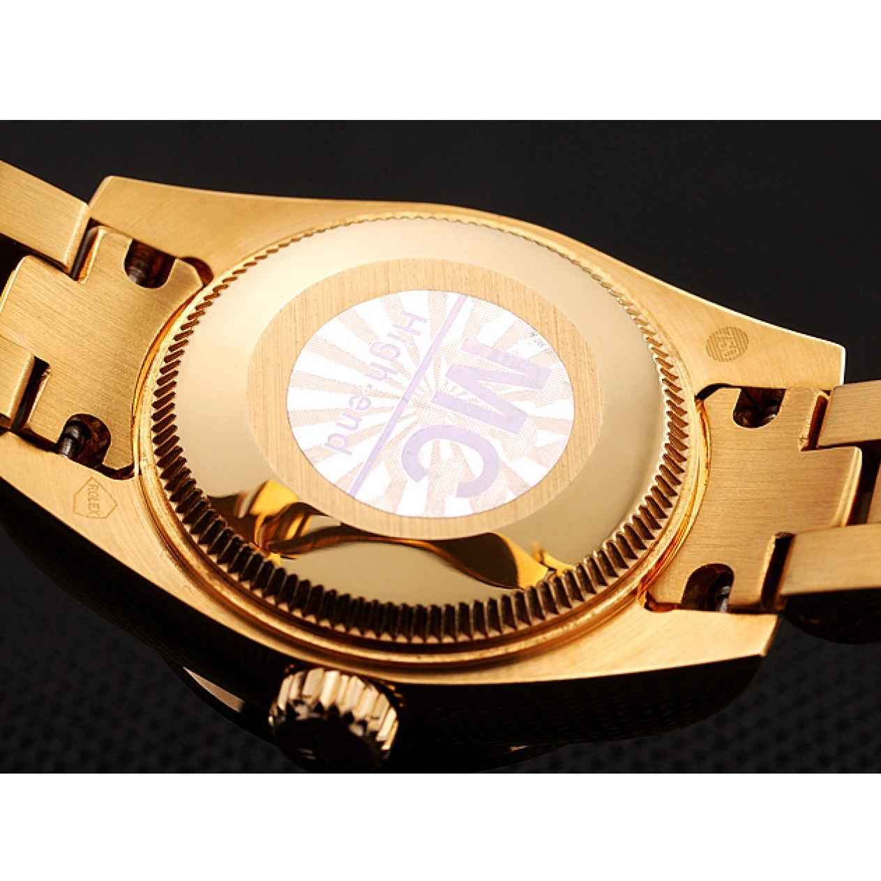 Aaa replica Rolex Dial DayJust Swiss Bracelet Diamond Diamond Gold Gold Pave 1453953 0520